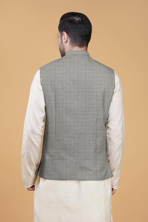 Image of DEIFIC Men's Export-Quality Indian Traditional Nehru Jacket /Waistcoat