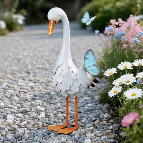 Statue d'animaux de jardin en métal résistant aux intempéries extérieur