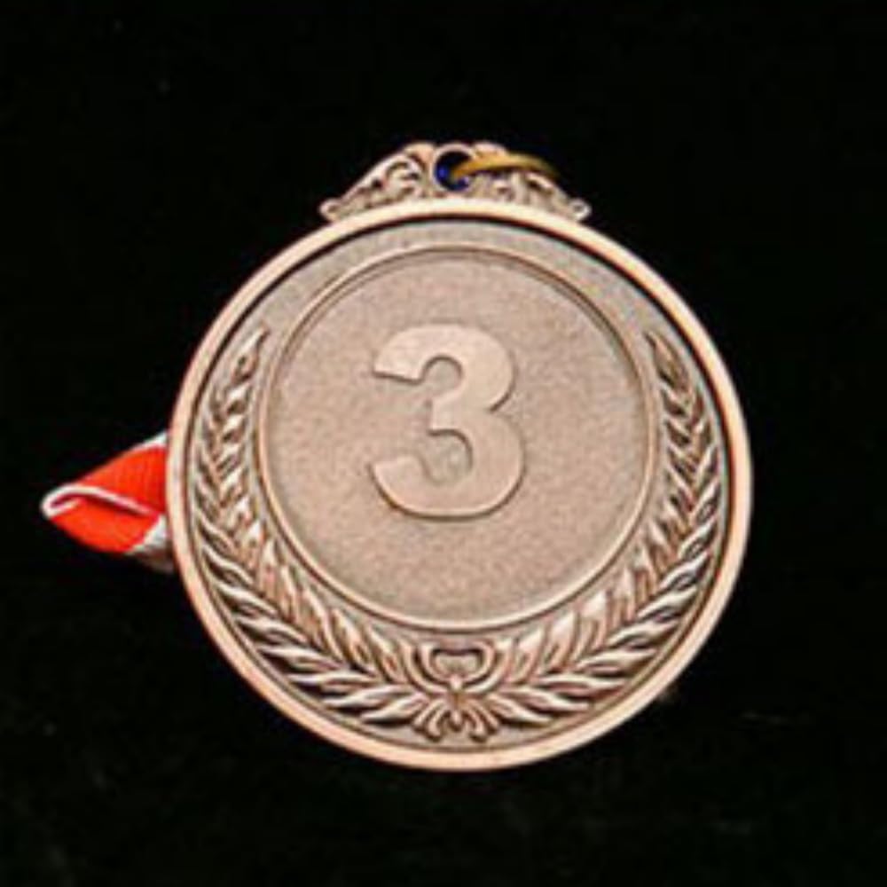 3 Pièces Médailles Métal, Médailles Or Argent Bronze Médailles, 1er 2e 3e Médailles Style Olympique avec Rubans, pour Les Activités pour Enfants, Les Jeux, Les Concours, Les Fête