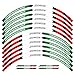 Haute Qualité 12 PCS FIT Autocollant de la Moto à la Moto RIPE Rim Rim for Aprilia Dorsoduro 750 Usine dorsoduro 1200 ABS Autocollant de Roue (Color : 3)