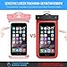 Universal Waterproof Case, LKJ Waterproof Phone Pouch Dry Bag Compatible with iPhone Xs/XR/XS Max/8/7/7 Plus/6S/6/6S Plus, Samsung Galaxy S9/S9 Plus/S8/S8 Plus/Note 8 6 5 4,HTC-[2 Pack] (Black&Pink)