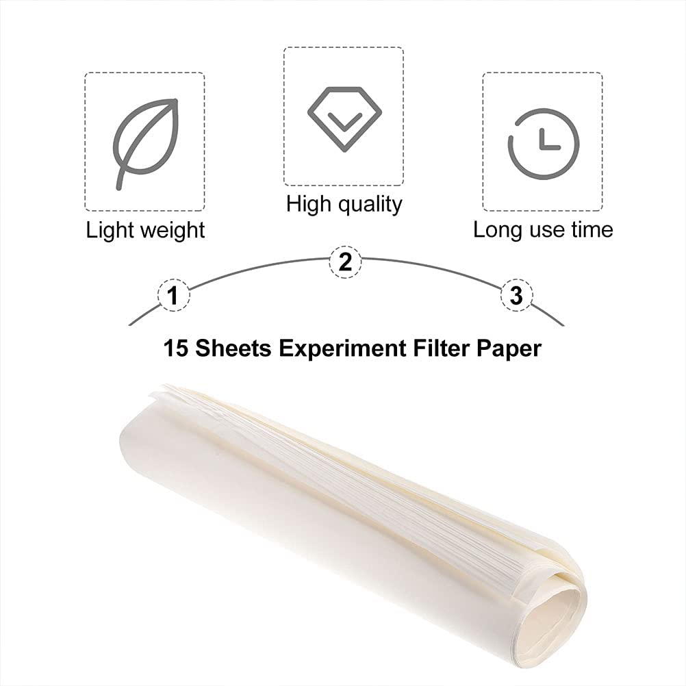 20 Hojas De Papel De Filtro De Experimento, Hoja Grande De Laboratorio, Papel Absorbente De Agua