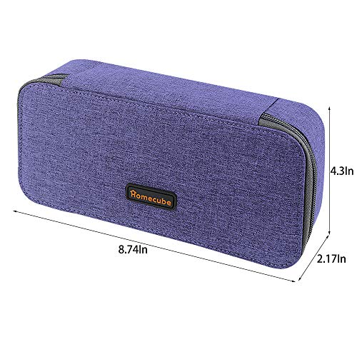 Homecube Large Capacity Pencil Case Oxford Cloth Bag Storage Pouch Mark Pen Pencil Stationery Organizer Bag With Zipper For Middle High School & Office Boy Girl Teen Denim Blue #TOP1