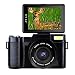 Produktbild LINNSE Digitalkamera Vlogging-Kamera 2.7K Ultra HD 24MP 3.0 Zoll Flip-Screen Schwarz