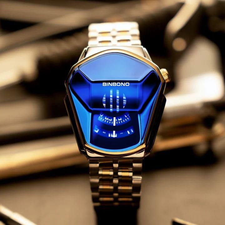 Image of Men Watches Analog Quartz Watch for Men with Stainless Steel Strap Metal Case Date Display Luminous Hands and Hour Markers Water Resistant