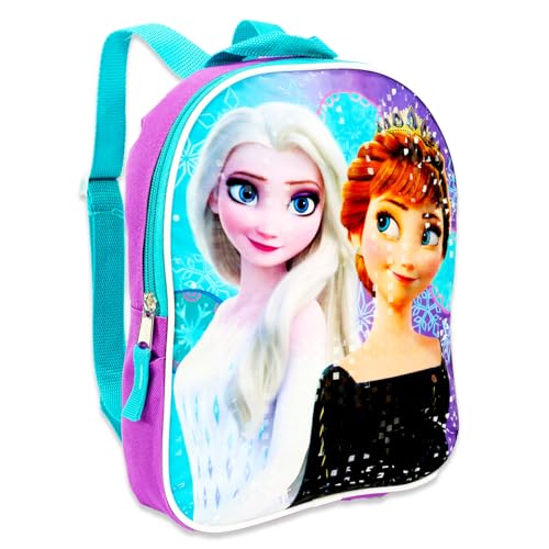 Disney Frozen MINI Backpack For Girls, Kids ~ 6 Pc Bundle With 11" Frozen School Bag and Art Case with Coloring Utensils, Coloring and Activity Pad, Stickers, and More2