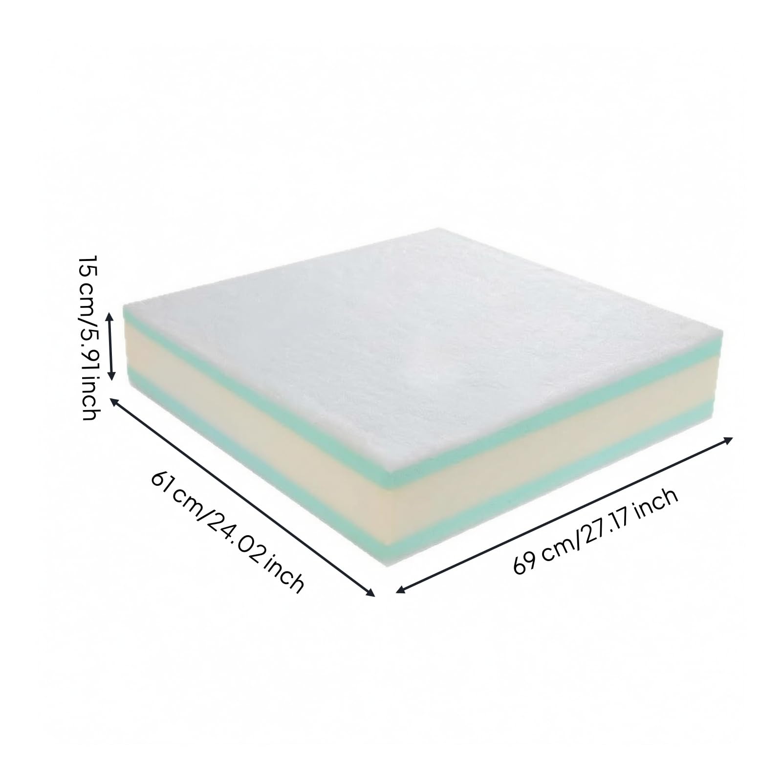 Sharplace Colchoneta Espuma Recortable, Plancha Espuma para Cortar, Amortiguación, Almohadilla Repuesto, Eniastas l Bricolaje, 61x69x15cm
