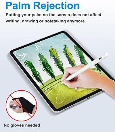 Długopis, rysik do Apple iPad (2018-2022), rysik do iPada Pro 11/12,9 (3./4. /5./6), Air 3/4/5, Mini 5/6, iPad 6. /7. /8. /9. /10. generacji, funkcja pochylenia, magnetyczna