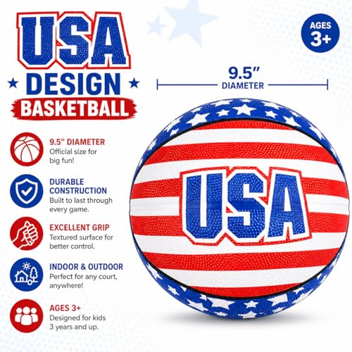 Baloncesto de 9.5 pulgadas resistente para disfrutar de la diversión al aire libre 3