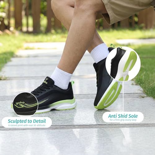 Image of YOHO RushHour Dynamiq Sports Shoes for Men |Cushioned Insole, Stylish, Casual & Sneakers for Gents | Lightweight, Anti-Skid Shoe for Gym, Walking, Running & Everyday Use-1800