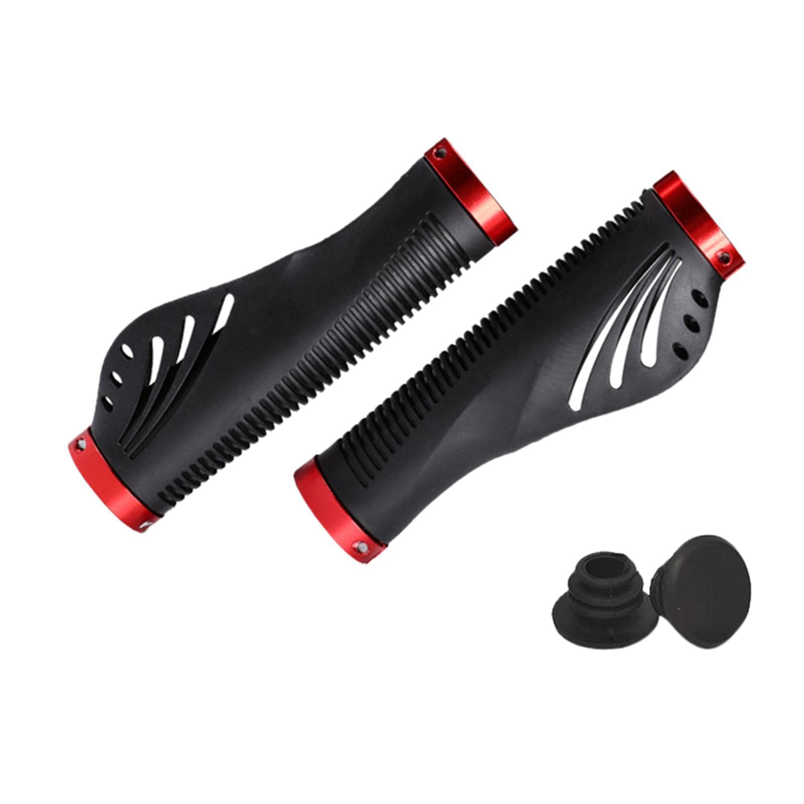 FASTPED Bike Handlebar Grips Shock Absorbing Anti Skid Handle for Racing (Black) (Red) (B0B1C8HW4X) Amazon Price History, Amazon Price Tracker