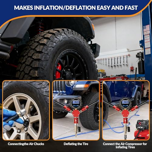 MILADO 4 Way Tire Inflator System