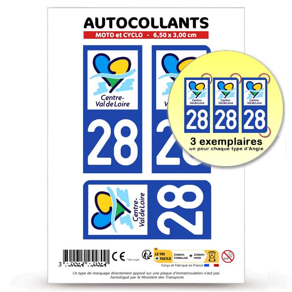 Autocollant Plaque Immatriculation 45 Loiret – Dimensions Officielles, Résistant Lavage Haute Pression - 3