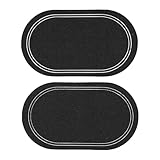 Bass-Drum Flicken/Kopf-Schutzpad – kompatibel für Single- & Double-Pedal – universeller Schutz für Trommelkopf bei Schlagzeug & Percussionzubehör (Black Double)