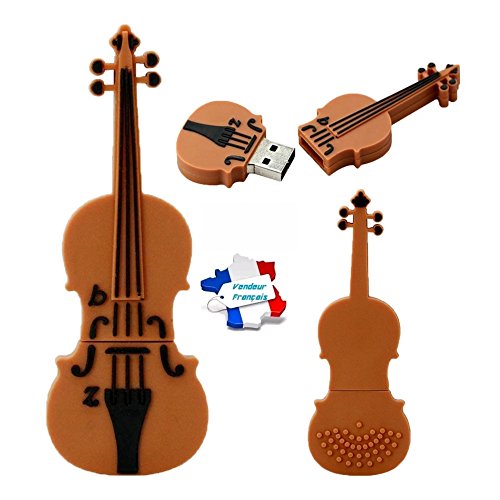 Cle Usb Violino capacità 8 GB, rapido 2 A 3 giorni. Impresa francese chiave USB Musica Strumento. Digita cleusbenfolie nella barra di ricerca per più di chiavi USB originali