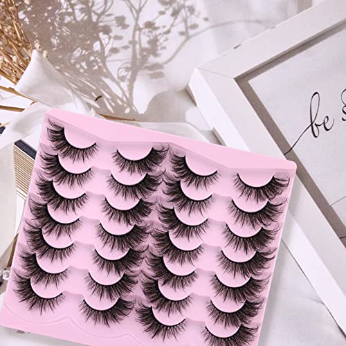 Fox Eye Lashes Fairy Fake Eyelashes Fluffy 20Mm Cat Eye Lashes Wispy Natural Mink False Eyelashes Extension Pack By Lanflower #TOP6