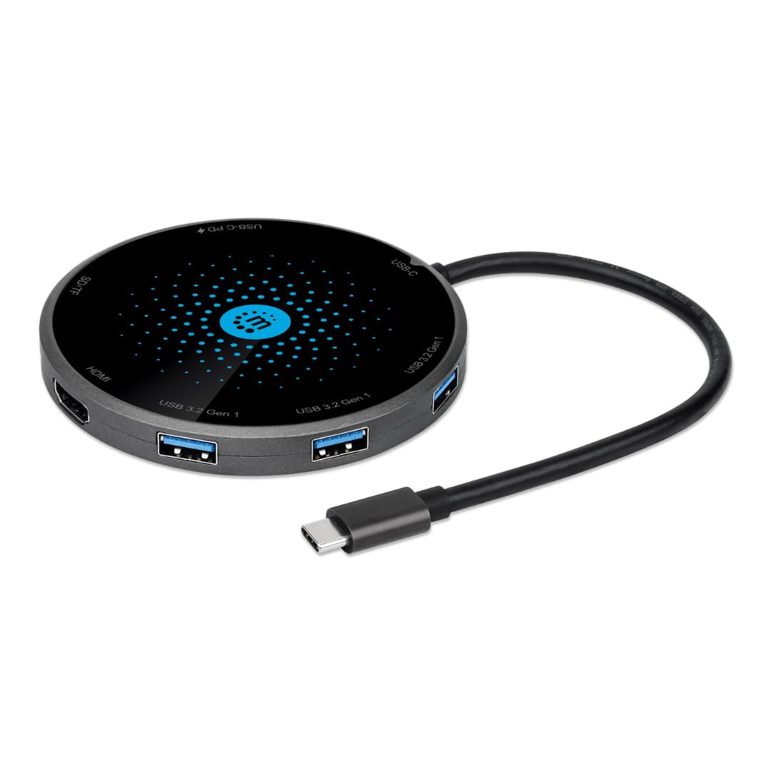 BASE MANHATTAN USB-C 8 EN 1 CON CARGADOR DE INDUCCIÃ“N DE 10 W