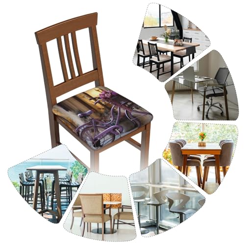 Housse de chaise violette extensible : la solution idéale contre les taches et l'usure - 7