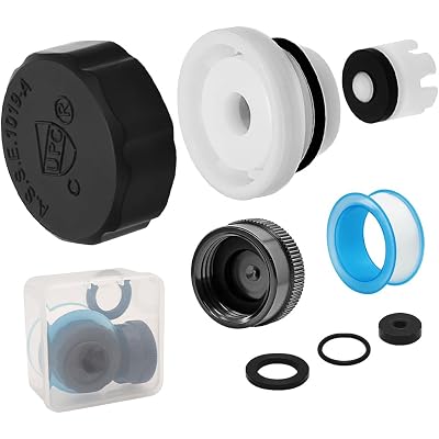 UPC ASSE 1019 A Repair kit(Corase Thread), Outdoor Hose Bib or Faucet Repair Kit, 1PCS Vacuum Breaker 1019-A replacement with 1PCS 3/4"GHT Garden Hose End Cap(Black)
