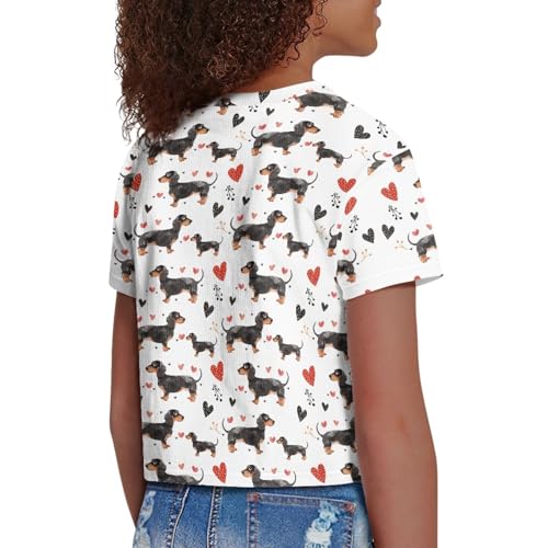 Image of 4th of July Shirt for Girls 7-8 Years US Flag Crop Tops Kids Outfit Independent Day Graphic Tee-