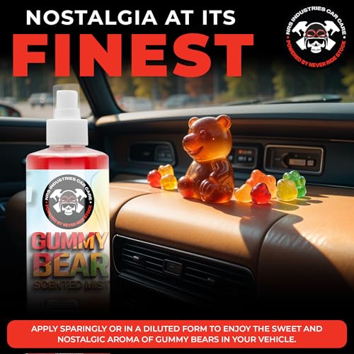 Image of Gummy Bear Scented Car Air Freshener Spray | Long-Lasting Odor Eliminator | Interior Cleaner for Upholstery, Fabric, Leather & More
