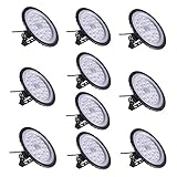 100W LED UFO High Bay 10000LM LED Warehouse Lights UFO Light LED Shop Lighting 6000K, Waterproof Dust Proof IP54 Led High Bay Light Fixtures Linkable Shop Lights for Factory (10PCS)
