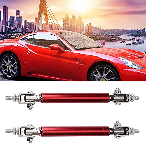 Aramox Car Bumper Protector, 2Pcs 75Mm Universal Car Front Rear Bumper Protector Lip Rod Splitter Strut Tie Bar Support (Red) #TOP2