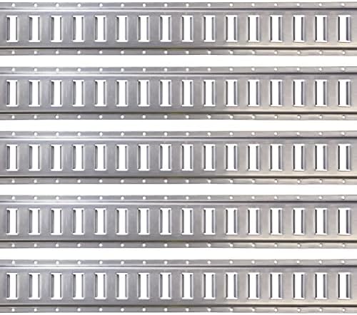 US Cargo Control Horizontal E Track, 5 Foot Length Cargo E Track, Galvanized Finish, 12 Gauge Steel, Easily Secure Cargo in an Enclosed Van Trailer, 5 Pack
