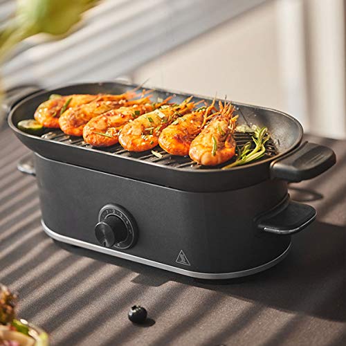 HAZYJT Tischgrill Raclette-Grill Antihaft-Beschichtung Stufenlos Regulierbare Temperatur 2 4 Personen Für Drinnen Und… – Bild 3