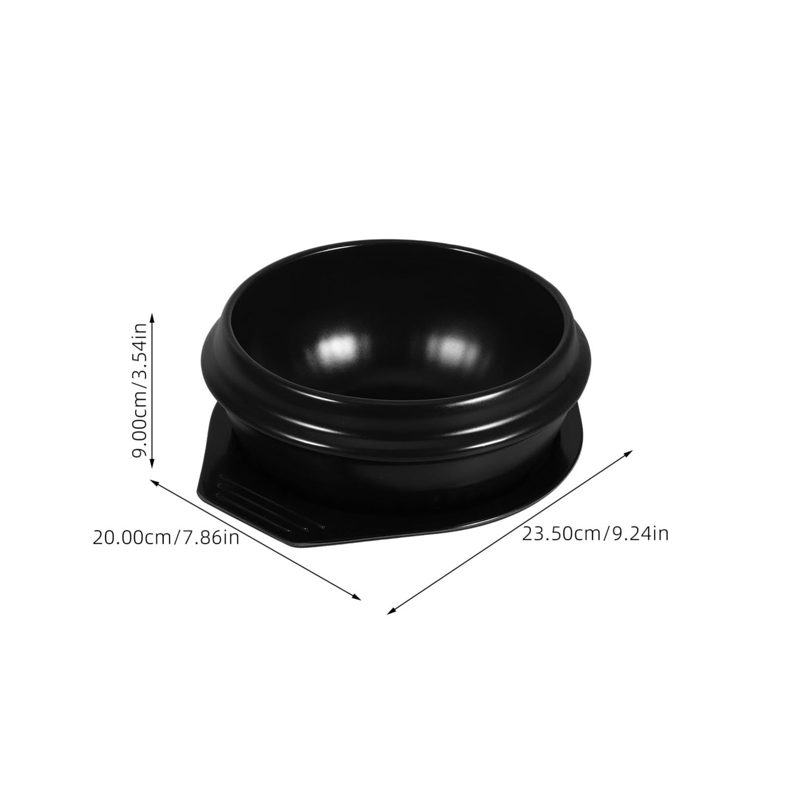 Hemoton Korean Stone Bowl with Tray Ceramic Hot Pot for Bibimbap Soup Stovetop Versatile Kitchen Supply for Authentic Korean Cooking