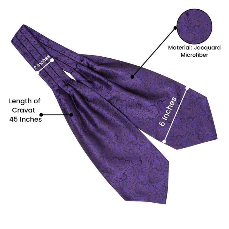 Image of The Tie Hub Microfibre Cravat for Men - Formal & Wedding Occasion Wear