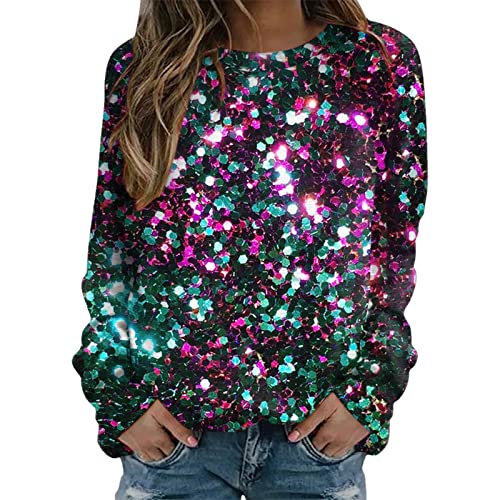 Hoodie Dresses Teen Girls Women's Christmas Print Long Sleeved Sweatshirt Casual Blouse Pullover For Lovers #TOP13