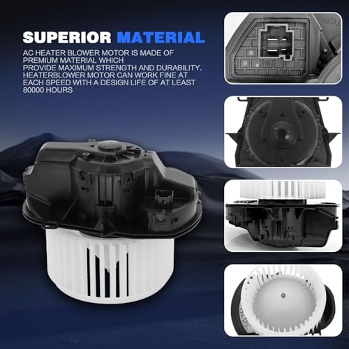 Image of HVAC Heater Blower Motor with Fan Cage Compatible with 2011-2017 Touareg,2011-2018 Cayenne,Replace# 7P0820021B, 95857234202, 95857234200, 95857234202