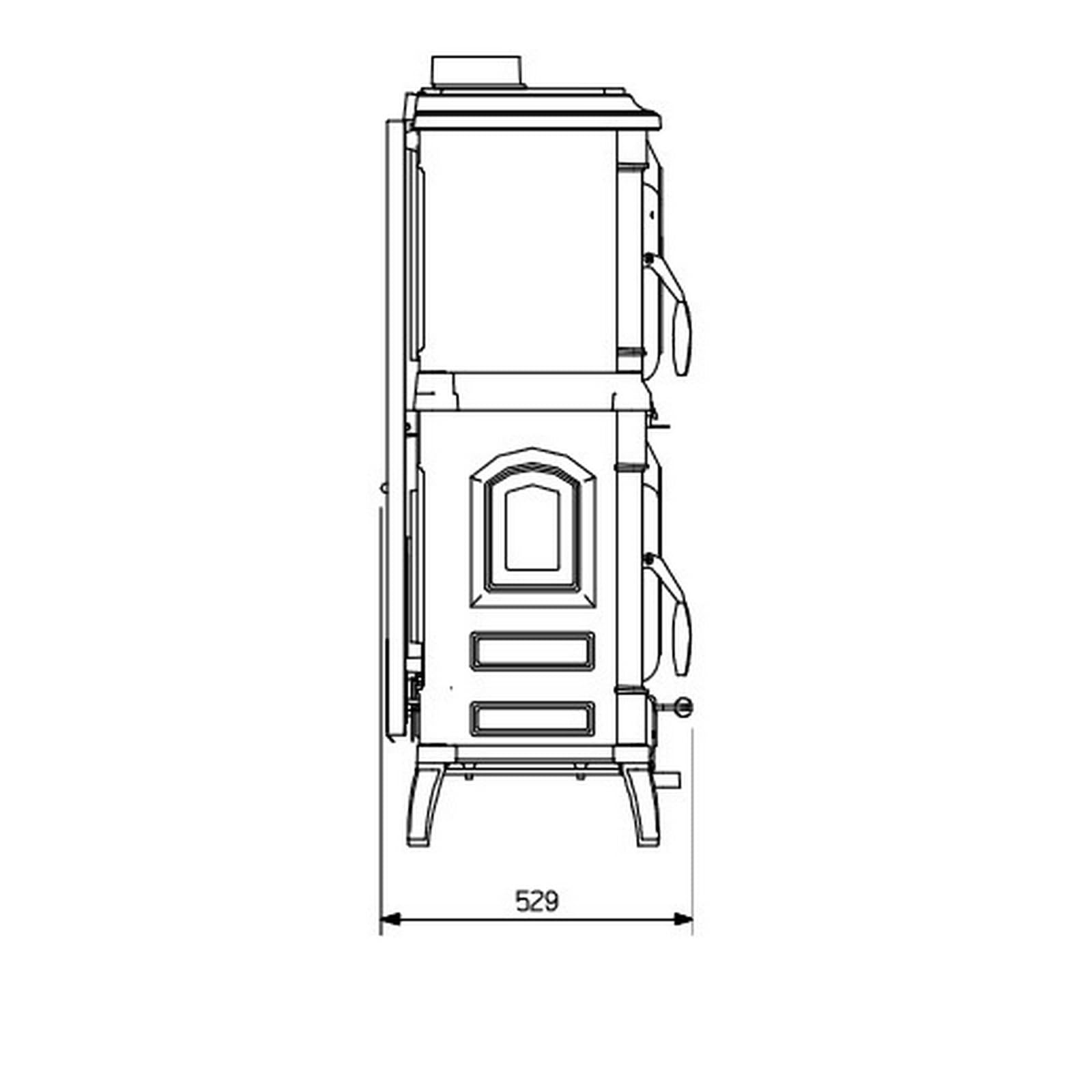 La Nordica Stufa a Legna con Backfach Isotta Forno Evo 9,7 Kw
