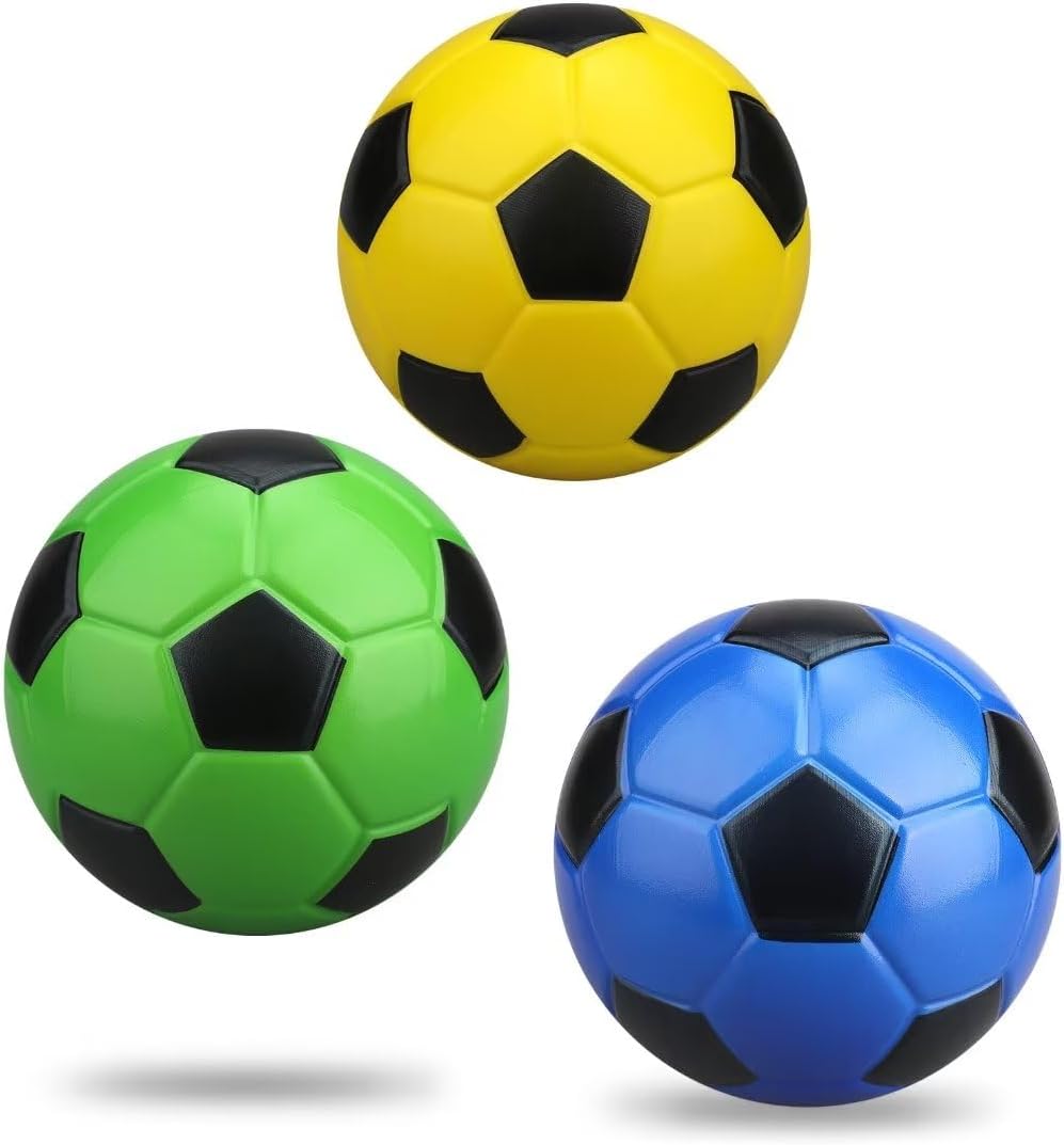 13CM Foam Mini Soccer Balls for Kid Toddler, Soft Squishy Football PU Ball Toy for Goal Set, Indoor Outdoor Sport Gift Christmas Stuffer for Girls Boy