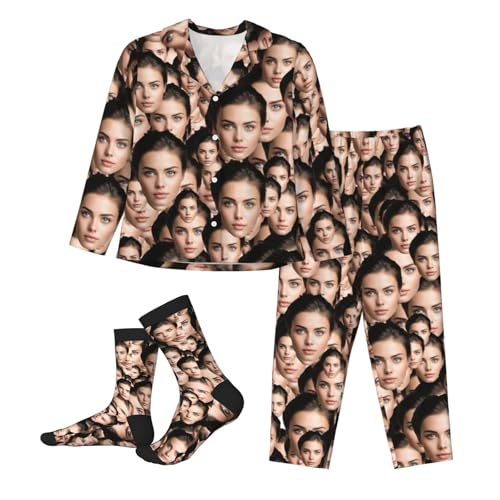Custom Face Pajamas Sets Personalized Pajamas for Men Women Custom Photo PJ Custom Pjs Gifts Customizable Pajama Sets2