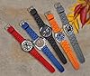 STUNNING SELECTION Sporty Thick Padded Silicone Waterproof Watch Band - Rubber Watch Strap for Big Watches - Orange - 26 mm #1