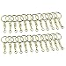 JCBIZ 24pcs Bronze Key Ring with Swivels Hook and Lobster Clasp Metal DIY Key Chains Accessories Keyring Hanging Buckle Keychain Split Ring