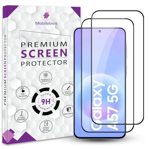Image of Premium Tempered Glass Screen Protector Guard For Samsung Galaxy A57 5G (6.7 Inch, Pack of 2) | Edge to Edge Coverage With Easy to installation kit