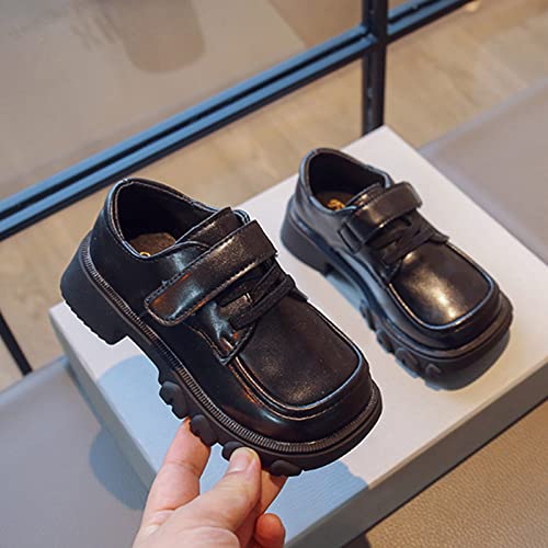 Fashion Four Seasons Children Casual Shoes Leather Shoes Square Toe Thick Bottom Non Slip Solid Boots for Girls Western4