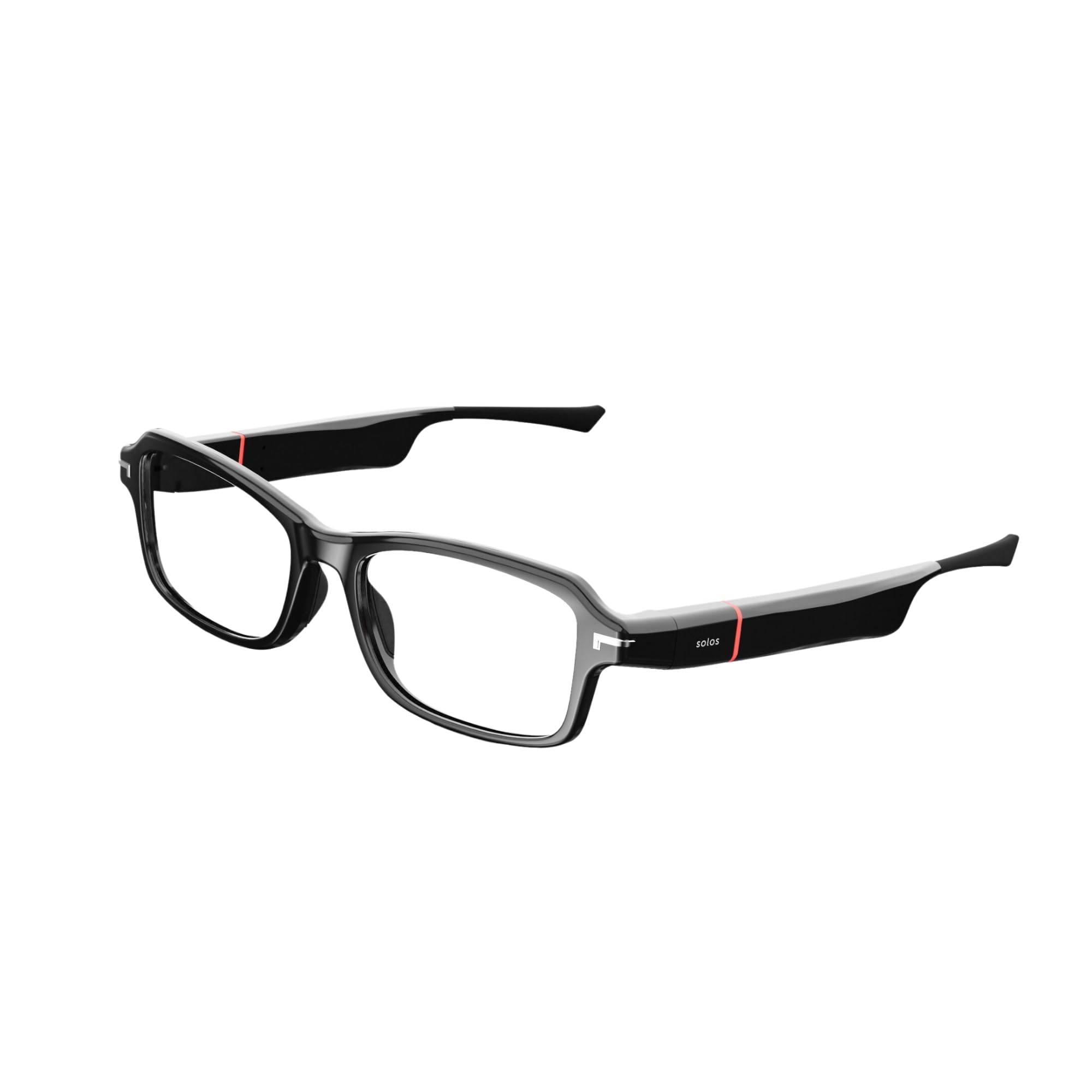 SOLOS AI Powered Glasses Argon 13 Shiny Black Lenses Integrated ChatGPT for Travel and Real Time Translation Stereo