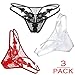 Josi Minea Women's 3 Pack Sexy Lace Thong Panty - One Size Fits All (fits S/M/L)