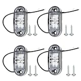 4 piezas Luces LED Laterales Ovaladas, IP65 Nivel de Protección, 12V/24V