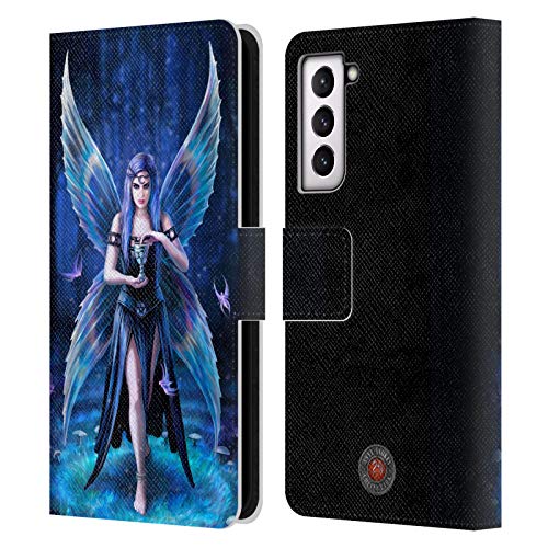 Carcasa de cuero Anne Stokes para Samsung Galaxy S21 5G de tipo libro con diseño de fantasía