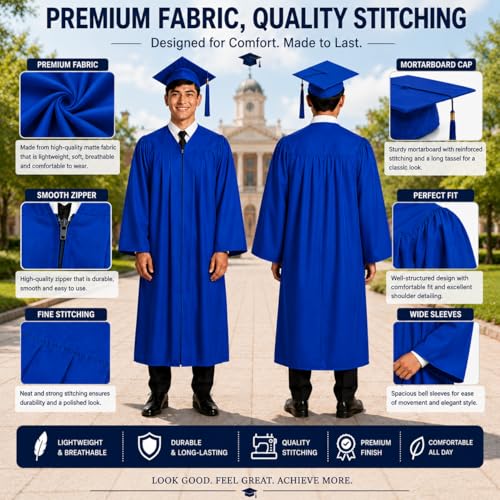 Image of graduation gown for adult convocation gown for boys & girls fancy dress competition