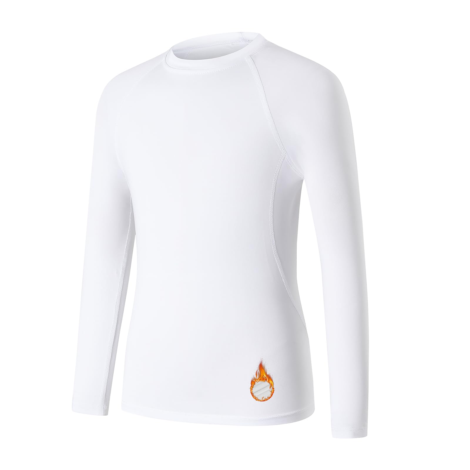 HYCOPROT Camiseta Térmica Manga Larga Niños Ropa Interior Forro Polar Transpirable Esquiar Invierno Fútbol Senderismo Ciclismo