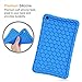 Fintie Silicone Case for Amazon Fire HD 8 (Compatible with 7th and 8th Generation Tablets, 2017 and 2018 Releases) - Honey Comb [Corner Enhancement] Shockproof Kid Friendly Cover, Blue