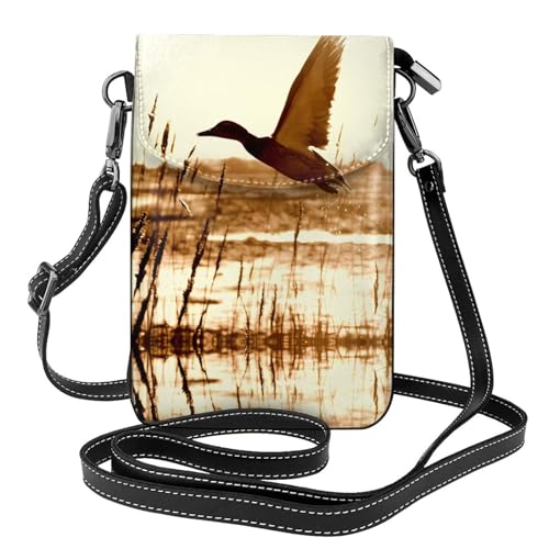 Petit portefeuille à bandoulière Duck Fly Upon River avec rabat pour téléphone