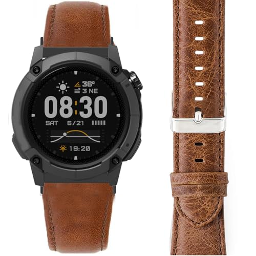Bracelet Lamshaw en cuir véritable pour montres Coros Apex 4, Apex 2 Pro, Pace 3 - 20/22/24 mm
