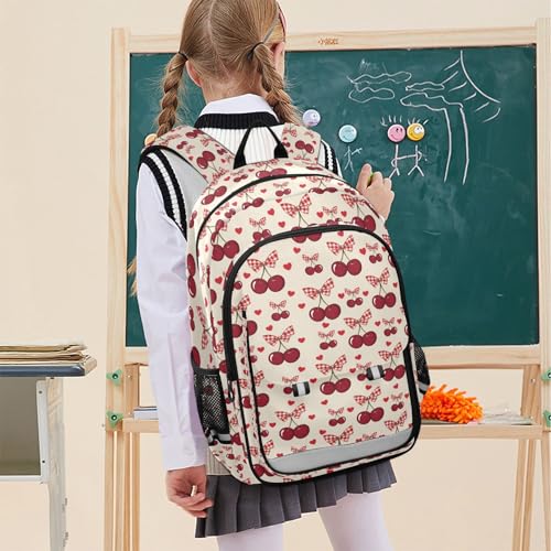 ALAZA Vintage Cherry Bows Laptop Backpack Purse for Women Men School Bag 17 Inch Bookbag Student Boys Girls Travel Casual Daypack2